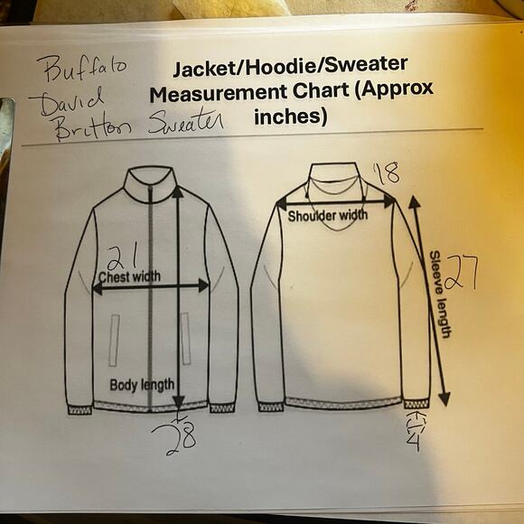 Buffalo David Bitton Blue Speckled Collared Knit Men's Sweater Long-Sleeved Med - Picture 5 of 16